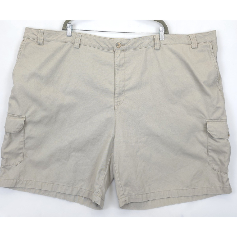 Harbor Bay Causal Cargo Shorts Continuous Comfort‎ Waistband Men 54 / 8 Beige